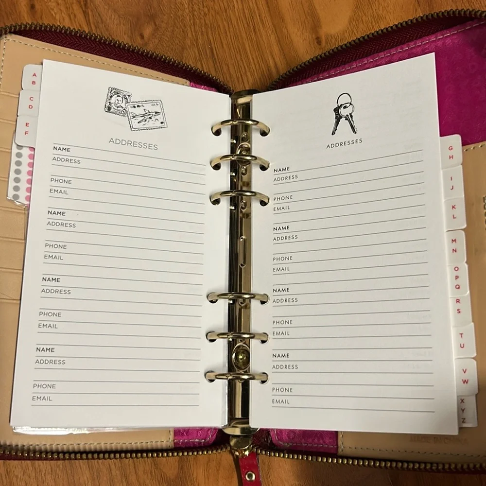 Kate Spade Wellesley Red Leather Calendar Planner Agenda
